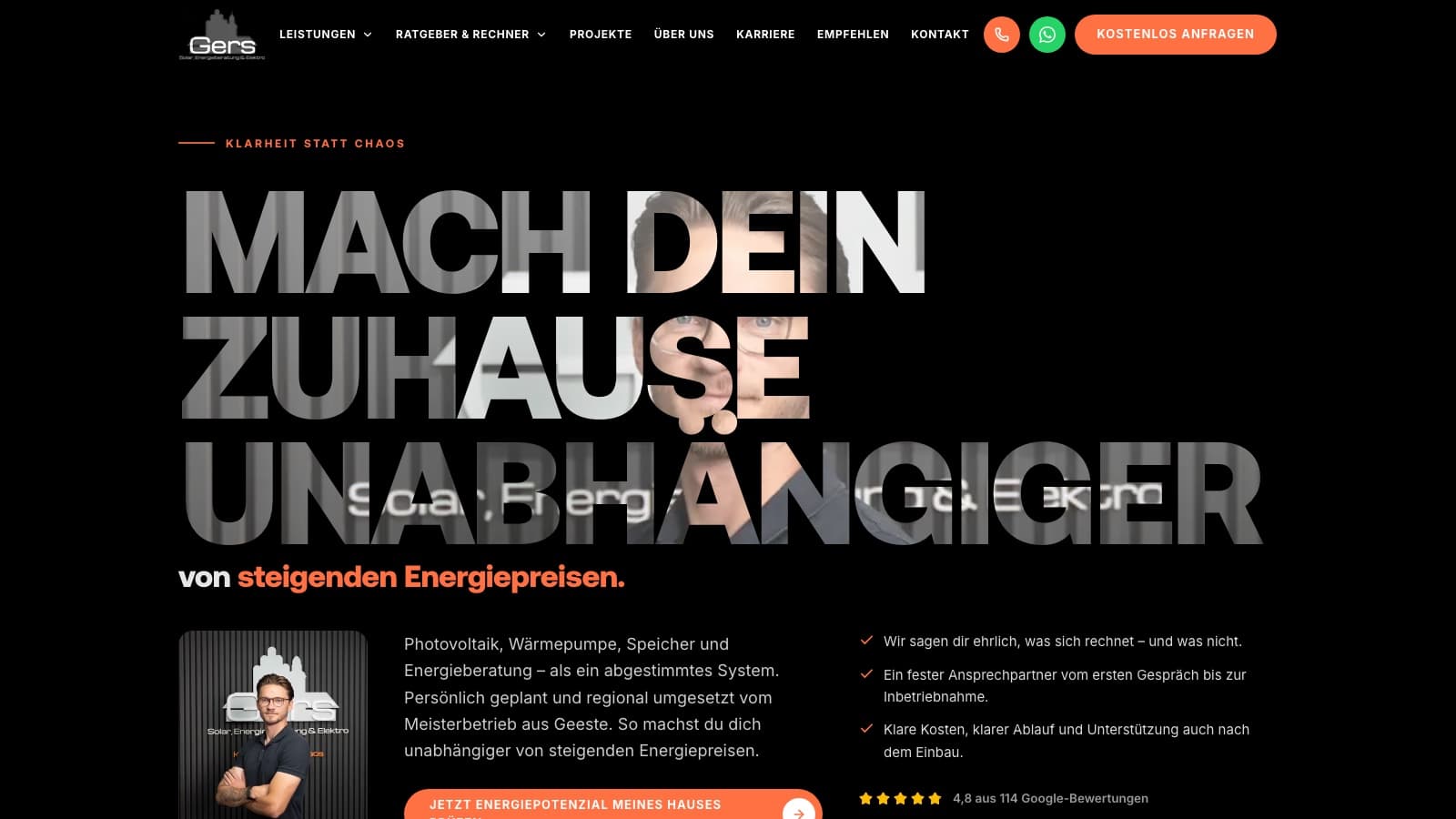 Website von Gers, gebaut von OMS Partner